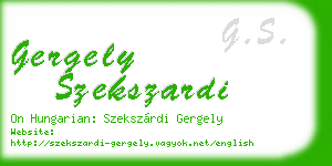 gergely szekszardi business card