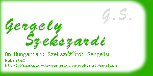 gergely szekszardi business card